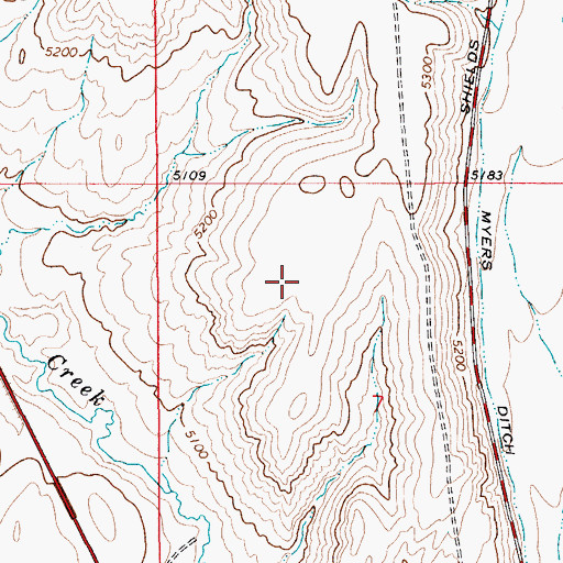 Topographic Map of 03N09E07B___01 Well, MT