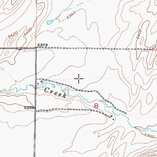 Topographic Map of 03N08E08B___01 Well, MT