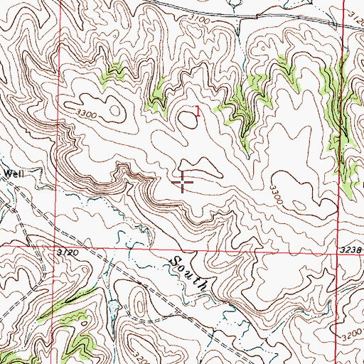 Topographic Map of 03N37E02DDAB01 Well, MT