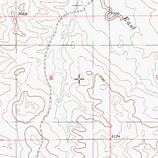 Topographic Map of 03N56E02DDCA01 Well, MT