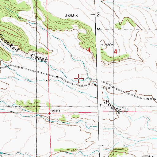 Topographic Map of 03N25E04CACC01 Well, MT