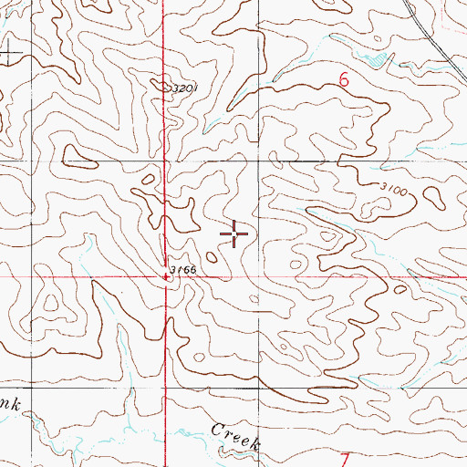 Topographic Map of 03N55E02CC__01 Well, MT
