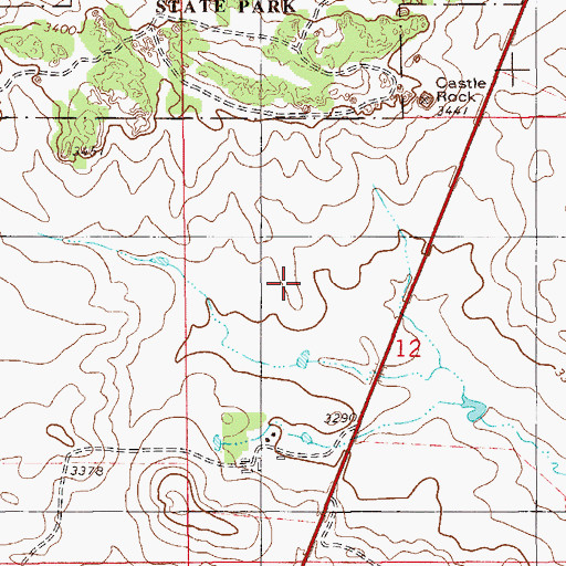 Topographic Map of 03N58E12BDCB01 Well, MT