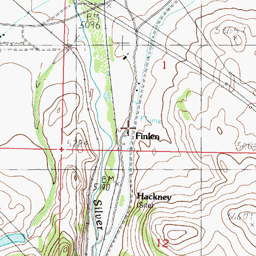 Topographic Map of 03N10W01CD__01 Well, MT