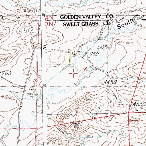 Topographic Map of 03N18E04____01 Well, MT