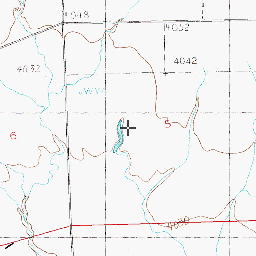 Topographic Map of 03N21E05B___02 Well, MT