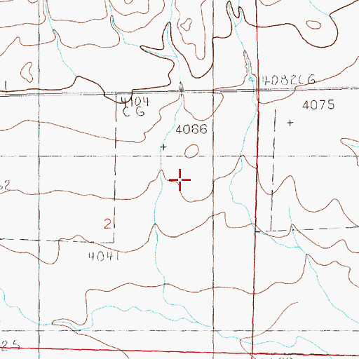 Topographic Map of 03N20E02ADBA01 Well, MT