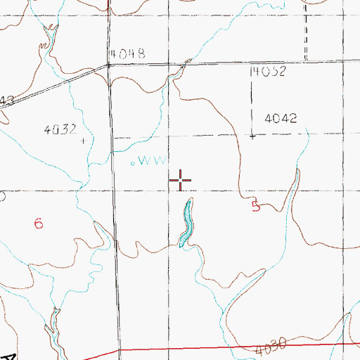 Topographic Map of 03N21E05BCBD01 Well, MT