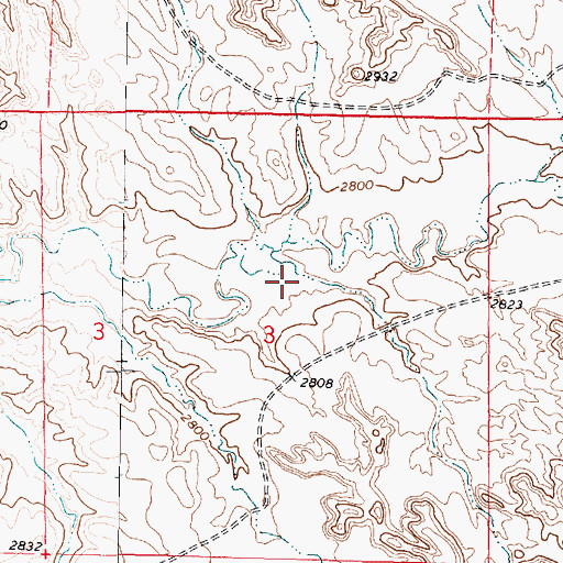 Topographic Map of 03N43E03ACCB01 Well, MT