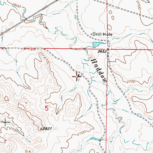 Topographic Map of 03N47E05AACC01 Well, MT