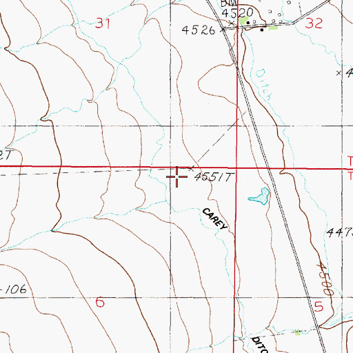 Topographic Map of 03N02W06ABA_01 Well, MT