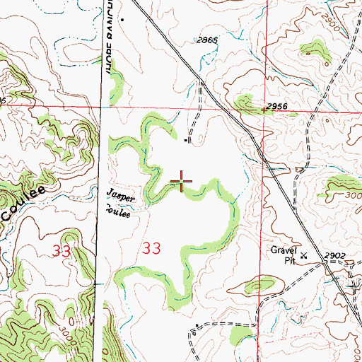 Topographic Map of 04N35E33A___01 Well, MT