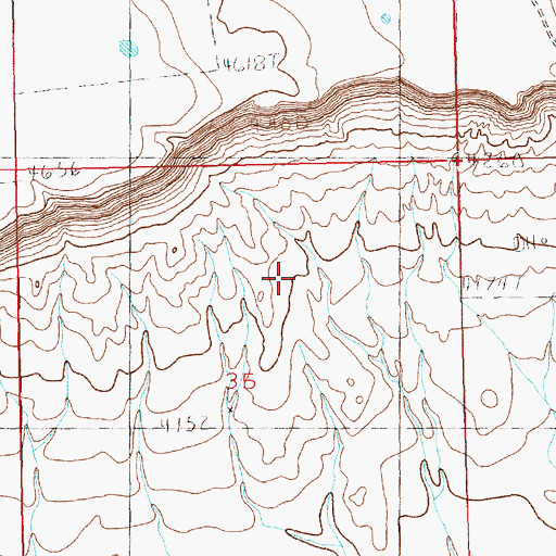 Topographic Map of 04N20E35ACAA01 Well, MT
