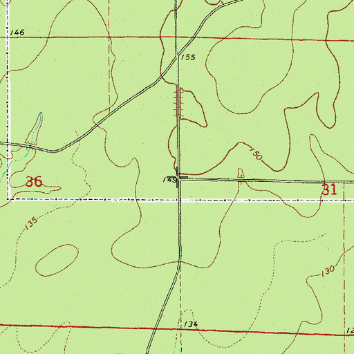 Topographic Map of Crossett Lumber Camp (historical), AR