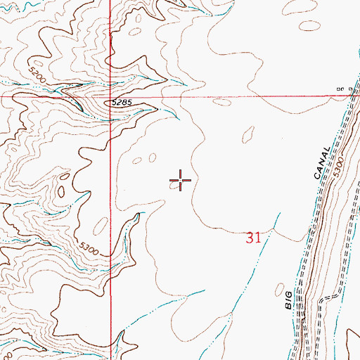 Topographic Map of 04N09E31B___01 Well, MT