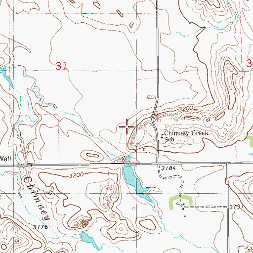 Topographic Map of 04N61E31DDD_01 Well, MT
