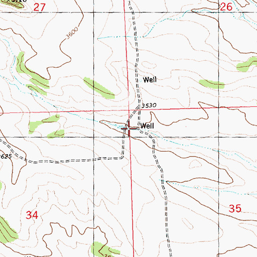 Topographic Map of 04N25E35BBCB01 Well, MT