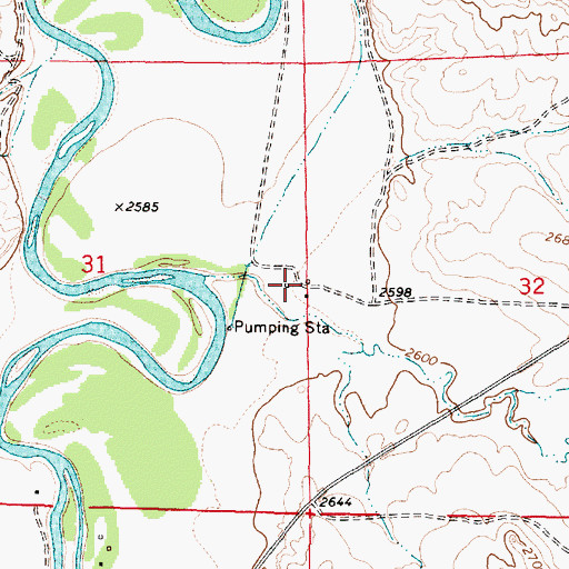 Topographic Map of 04N47E31DAAA01 Well, MT