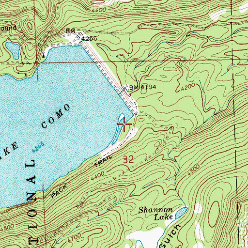 Topographic Map of 04N21W32BDAA01 Well, MT