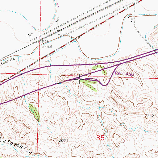 Topographic Map of 04N32E35BABA01 Well, MT