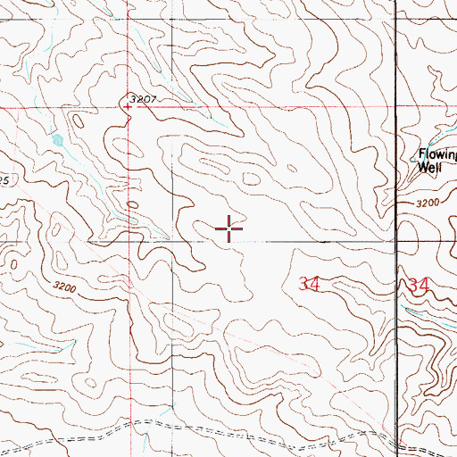 Topographic Map of 04N56E25DDCC01 Well, MT