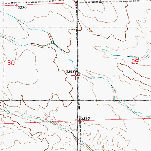 Topographic Map of 04N27E29CBCB01 Well, MT