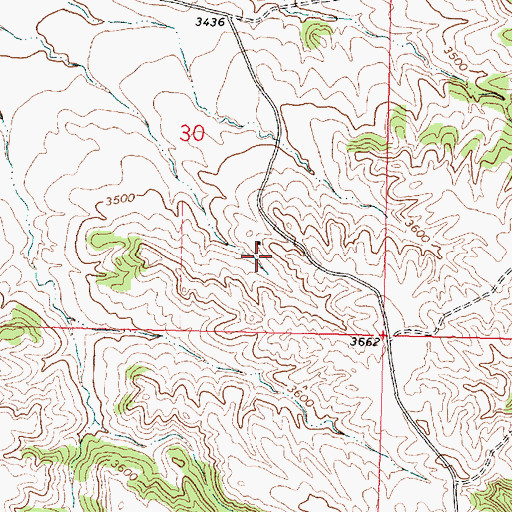 Topographic Map of 04N39E30DCAD01 Well, MT