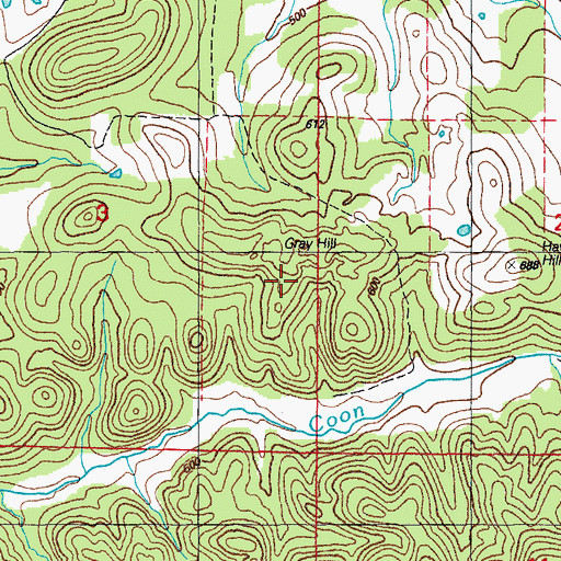Topographic Map of A G Gray Mine, AR
