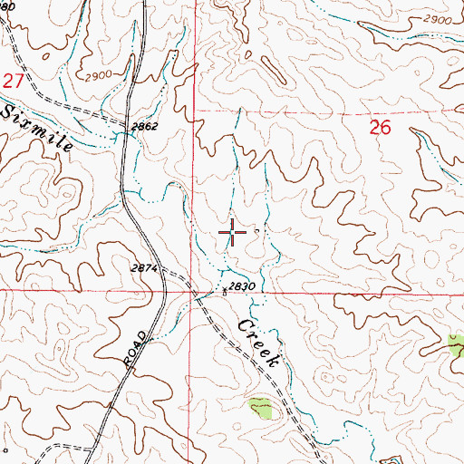 Topographic Map of 04N45E26CCAC01 Well, MT