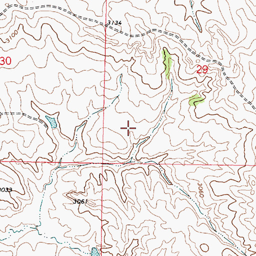 Topographic Map of 04N44E29CCAC01 Well, MT