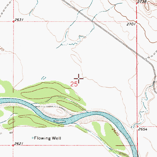 Topographic Map of 04N53E26ACC_01 Well, MT