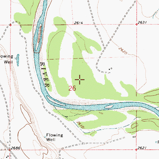 Topographic Map of 04N53E26ACC_01 Well, MT
