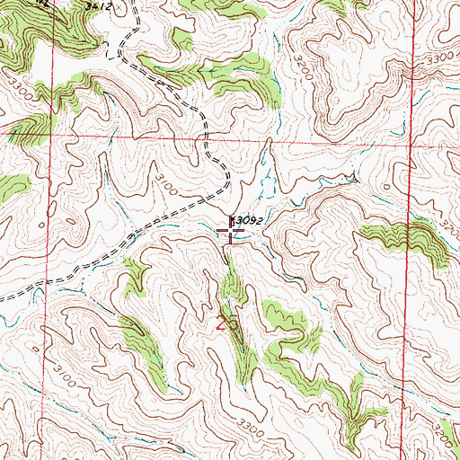 Topographic Map of 04N35E25ABCC01 Well, MT
