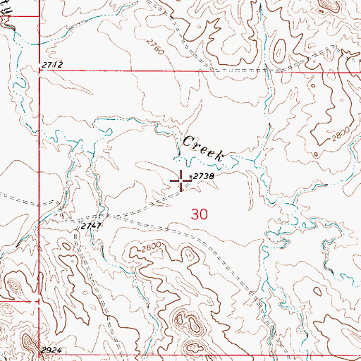 Topographic Map of 04N52E30BDAC01 Well, MT