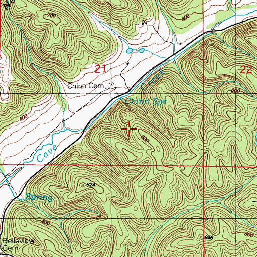 Topographic Map of A R Chin Prospect, AR