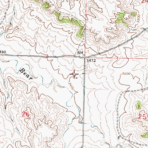 Topographic Map of 04N38E26AADA01 Well, MT