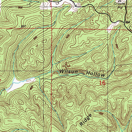 Topographic Map of Adler Mine, AR