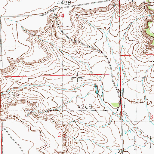 Topographic Map of 04N20E25AAAB01 Well, MT