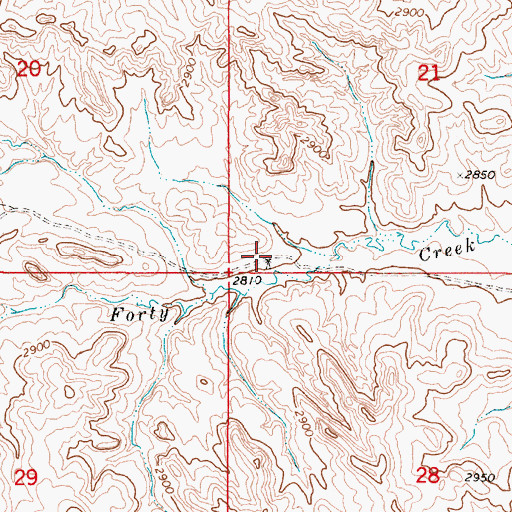 Topographic Map of 04N51E21CCCD01 Well, MT