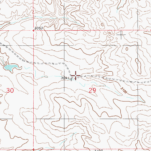 Topographic Map of 04N56E23CC__01 Well, MT