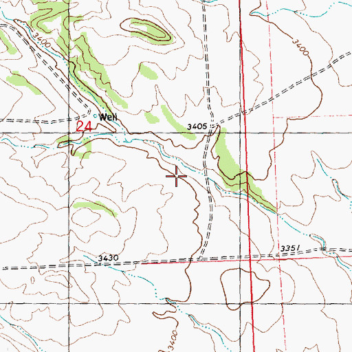 Topographic Map of 04N26E24D___01 Well, MT
