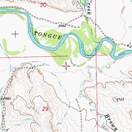 Topographic Map of 04N47E29ABAD01 Well, MT