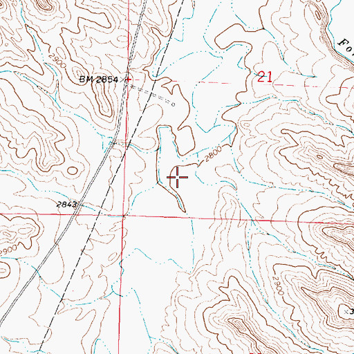 Topographic Map of 04N40E21C___01 Well, MT