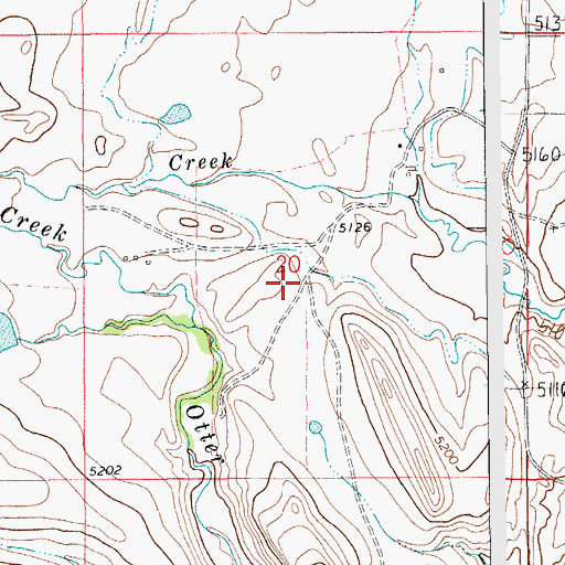 Topographic Map of 04N14E20____01 Well, MT