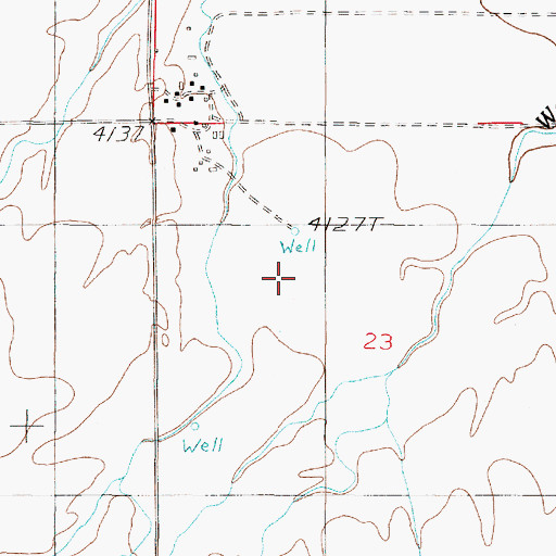 Topographic Map of 04N01E23BAC_01 Well, MT