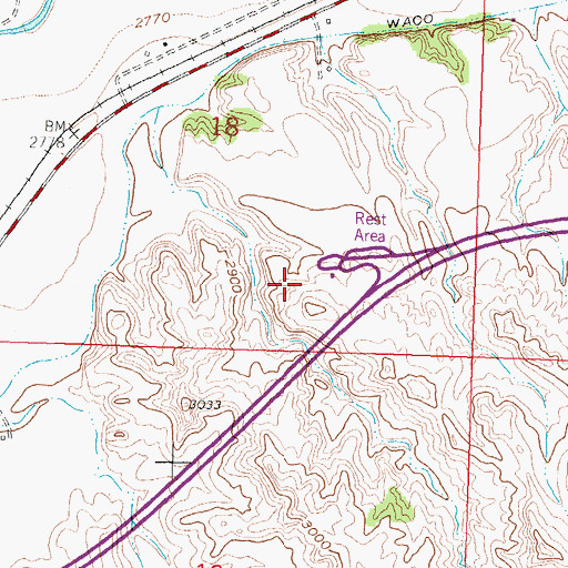 Topographic Map of 04N33E18DCAC01 Well, MT