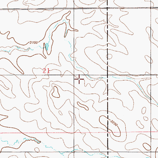 Topographic Map of 04N57E24CAA_01 Well, MT