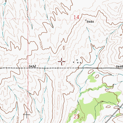 Topographic Map of 04N09E14CD__01 Well, MT