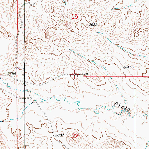 Topographic Map of 04N51E15DCCC01 Well, MT