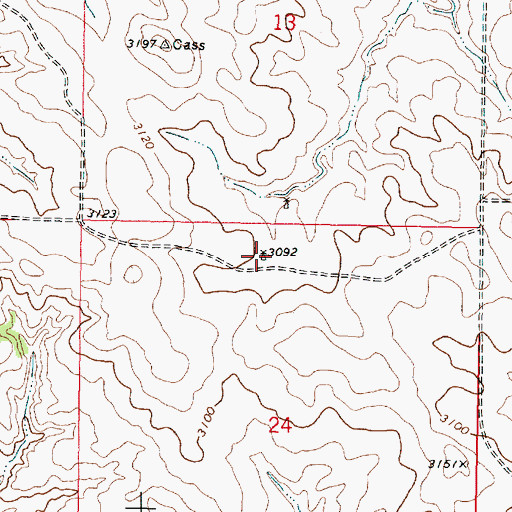 Topographic Map of 04N43E24BAAD01 Well, MT